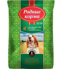 Родные корма сухой корм для взрослых собак всех пород с ягненком 16,38 кг.